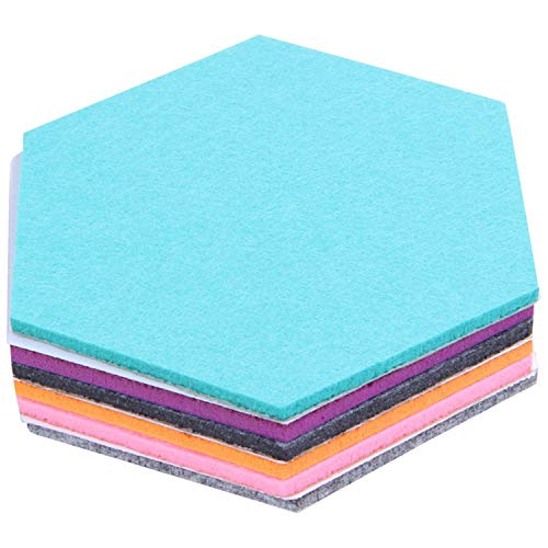 Myingaou Sechseckige Filzstifte, selbstklebend, für Fotokork, Schaumstoff, Wanddekoration, mit 6 Reißzwecken, 140 cm, 120 cm, 6 Stück Myingaou Sechseckige Filzstifte, selbstklebend, für Fotokork, Schaumstoff, Wanddekoration, mit 6 Reißzwecken, 140 cm, 120 cm, 6 Stück von Myingaou