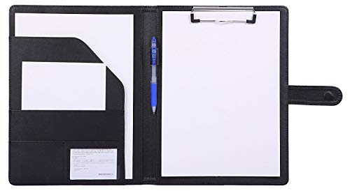Klemmbrett A4 Ordner Klemmbrettmappe A4 Schreibmappe Klemmbrett Mappe mit Klemmbrett（Schwarz） von Mymazn