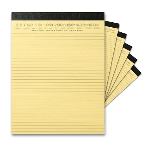 Mymazn Legal Pads with Date on Top, 8.5 x 11 Yellow, 6 Pack, 30 Sheets Each, Micro-Perforated, No-Bleed Mymazn Legal Pads with Date on Top, 8.5 x 11 Yellow, 6 Pack, 30 Sheets Each, Micro-Perforated, No-Bleed von Mymazn