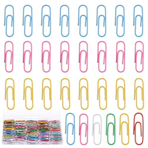 Mynoozi 200 Stück Farbige Büroklammern, 28MM/1.1" Briefklammern Bunt Paper Clips, Bürobedarf Büroklammer mit Aufbewahrungsbox für Papierkram, Büros, Schulen und den persönlichen Gebrauch Mynoozi 200 Stück Farbige Büroklammern, 28MM/1.1" Briefklammern Bunt Paper Clips, Bürobedarf Büroklammer mit Aufbewahrungsbox für Papierkram, Büros, Schulen und den persönlichen Gebrauch von Mynoozi