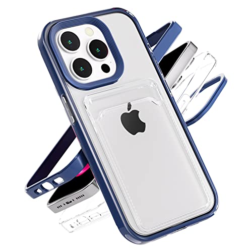 Myriadunsell Hülle für Apple iPhone XR, Ultra Dünn Flexible Durchsichtig Weich Handyhülle mit Kreditkarten Kartenhalter Stoßfeste Kratzfeste Transparent Schutzhülle Saphir Blau von Myriadunsell