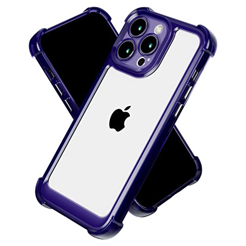 Myriadunsell Kristallklar Hülle für Apple iPhone 11 Pro, Slim Transparentes Stoßfeste Handyhülle Weich TPU und Harte PC Bumper Cover Lila von Myriadunsell