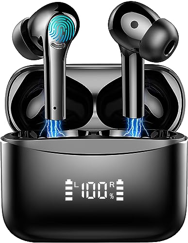 Bluetooth Kopfhörer, Kopfhörer Kabellos Bluetooth 5.3 In Ear Kopfhörer mit 4 ENC Mikrofon, 42 Std Spielzeit, USB-C Ladekoffer, Kabellose Kopfhörer Noise Cancelling Earbuds, IPX7 Sport Ohrhörer Joggen von Mysic