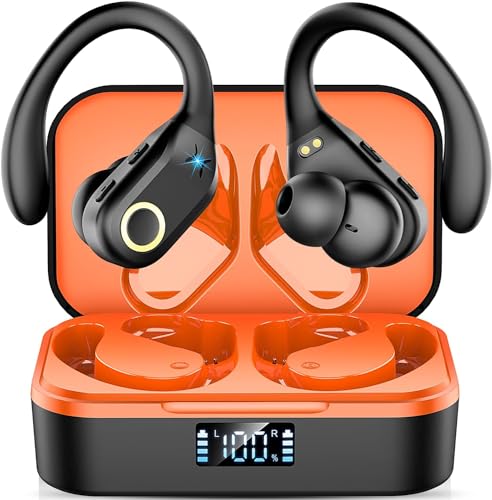 Bluetooth Kopfhörer Sport, in Ear Kopfhörer Kabellos Bluetooth 5.3 ENC Noise Cancelling Mikrofon HD Anruf, Bass Stereoklang Earbuds, 48H Spielzeit USB C Ladekoffer LED Anzeige IP7 Wasserdicht Ohrhörer Bluetooth Kopfhörer Sport, in Ear Kopfhörer Kabellos Bluetooth 5.3 ENC Noise Cancelling Mikrofon HD Anruf, Bass Stereoklang Earbuds, 48H Spielzeit USB C Ladekoffer LED Anzeige IP7 Wasserdicht Ohrhörer von Mysic