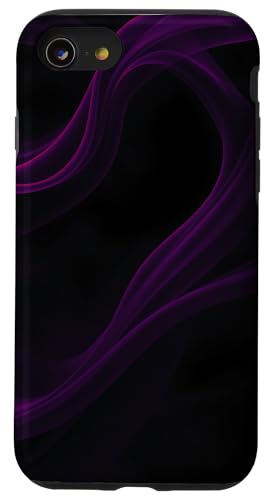 Violettes abstraktes Kunstdesign Hülle für iPhone SE (2020) / 7 / 8 von Mysterious Aesthetic Waves