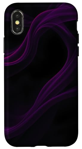 Violettes abstraktes Kunstdesign Hülle für iPhone X/XS von Mysterious Aesthetic Waves