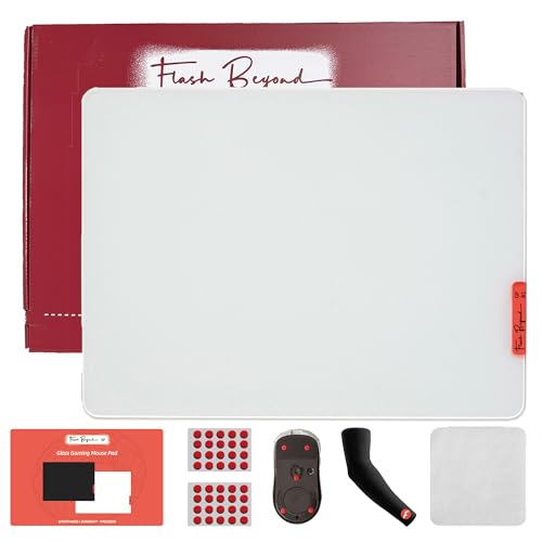 Flash Beyond Glass Gaming-Mauspad – Premium-Glasoberfläche mit rutschfester Gummiunterseite für FPS und High-Speed-Gaming – reibungsloses Tracking, langlebiges Design, ideal für präzise Steuerung Flash Beyond Glass Gaming-Mauspad – Premium-Glasoberfläche mit rutschfester Gummiunterseite für FPS und High-Speed-Gaming – reibungsloses Tracking, langlebiges Design, ideal für präzise Steuerung von MysticBloom