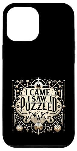 Ich kam, ich sah, ich rätselte, wie ich da rauskomme Hülle für iPhone 12 Pro Max Ich kam, ich sah, ich rätselte, wie ich da rauskomme Hülle für iPhone 12 Pro Max von Mystical escape room Puzzle Adventure