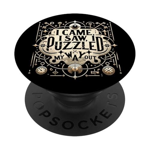 Ich kam, ich sah, ich rätselte, wie ich da rauskomme PopSockets Klebender PopGrip von Mystical escape room Puzzle Adventure