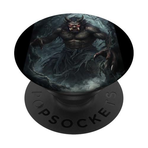 Oni Monster Japan Mythologie PopSockets Klebender PopGrip von Mythos Fabelwesen Geist Gott Geschenk