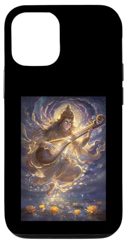 Saraswati Indien Mythologie Hülle für iPhone 12/12 Pro von Mythos Fabelwesen Geist Gott Geschenk