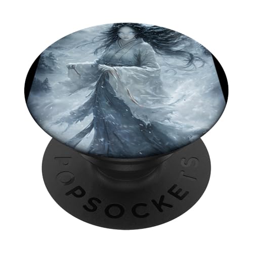 Yuki Onna Japan Mythologie PopSockets Klebender PopGrip von Mythos Fabelwesen Geist Gott Geschenk