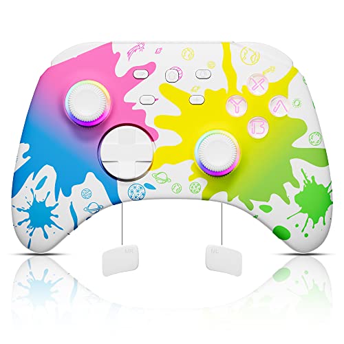 Mytrix Bluetooth Wireless Controller für Switch/Lite/OLED mit Optisch RGB-Joystick, Kompatibel mit Switch/PC/Android/Ios/Steam/Steam Deck Multi-Plattform, mit Makro/Aufwachen/Turbo/Vibration Mytrix Bluetooth Wireless Controller für Switch/Lite/OLED mit Optisch RGB-Joystick, Kompatibel mit Switch/PC/Android/Ios/Steam/Steam Deck Multi-Plattform, mit Makro/Aufwachen/Turbo/Vibration von Mytrix