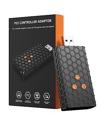 Mytrix PS5 Controller Adapter Drahtloser Controller-Konverter für Xbox Series X/S/One, PS4, Xbox Elite 1/2, Switch Pro Controller Konsolen-Adapter mit zehn Makrofunktionen, Turbo, Remap und Audio von Mytrix