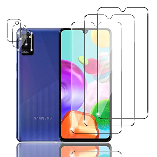 Mzhki 3+3 Stück Schutzfolie für Samsung Galaxy A41, 3 Stück Panzerfolie mit 3 Stück Kameraschutz, 9H-Härte, Anti-Kratzer, Ultra-klar Panzer Schutz Glas für Samsung Galaxy A41 von Mzhki