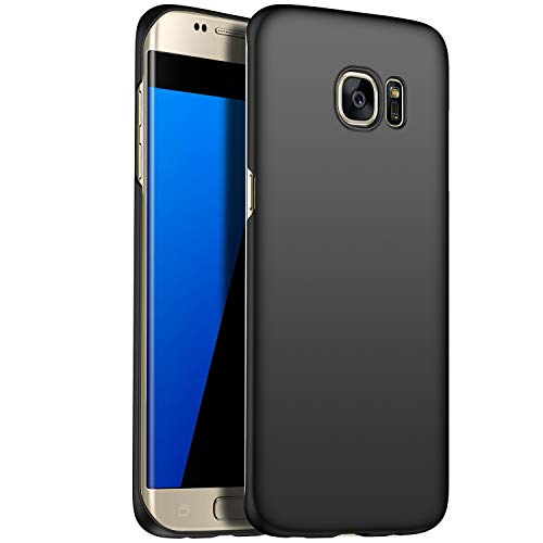 N+A Amosry Kompatibel mit Samsung Galaxy S7 Edge Hülle, Slim Fit, Anti-Fall, Reibungswiderstand, Hard Case, für Samsung Galaxy S7 Edge (Schwarzes) von N+A