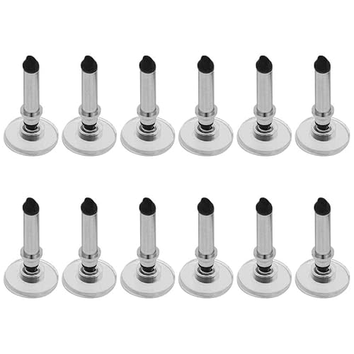 12 Stück Stylus-Stiftspitzen, Stylus-Stift-Ersatzspitzen Stylus-Stift-Stiftspitzen Touchscreen-Zeichnung Schreiben Stylus-Stiftscheibe Nadelspitze S-Pen-Tablet-Stiftspitzenkopf mit Saugnapf von N+B