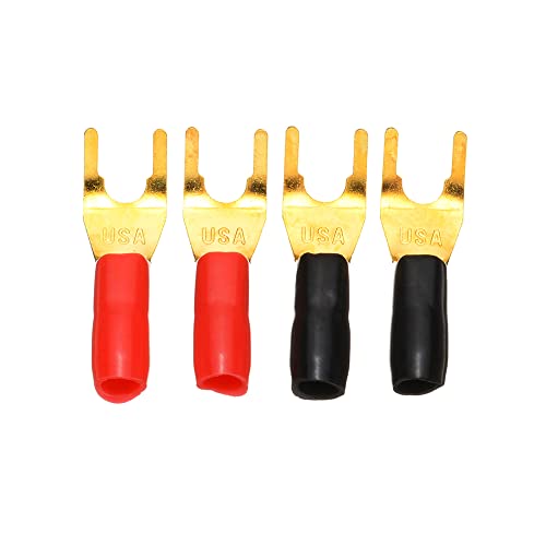 4 Stück Y-Flachstecker, Gabel-Flachstecker, Bananenstecker auf Y-Flachstecker U-Form, vergoldete Gabel-Y-Flachstecker, Lautsprecherstecker, Audio-Adapter-Anschlussstecker für Audio-Lautsprecherkabel 4 Stück Y-Flachstecker, Gabel-Flachstecker, Bananenstecker auf Y-Flachstecker U-Form, vergoldete Gabel-Y-Flachstecker, Lautsprecherstecker, Audio-Adapter-Anschlussstecker für Audio-Lautsprecherkabel von N+B