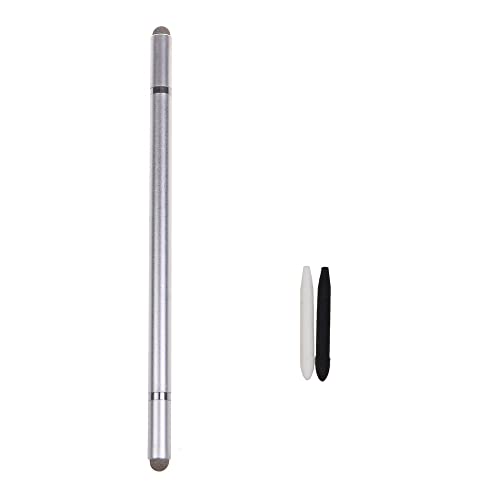 4-in-1-Stylus-Stifte für Touchscreens, Tablets, Mobiltelefon, S-Stift, Stift mit runden Doppelspitzen, Stylus-Stift mit Zwei Kopfenden zum Zeichnen und Schreiben (Silber) von N+B