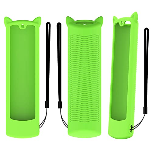 Fernbedienungshülle Kompatibel für Amazon Alexa Voice Remote (3rd Gen) Fire 4K TV Fernbedienungsschutzhülle Silikonhülle Rutschfester Fernbedienungshüllenschutz (Leuchtend grün) von N+B