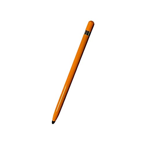 Kapazitiver Stylus-Stift mit hoher Empfindlichkeit, trinkbarer S-Stift-Ersatz mit Doppelkopf-Touch-Design, weicher Spitze, Schreiben, Zeichnen, Touchscreen-Bleistift, für Smartphone-Tablets (Orange) von N+B