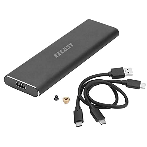 M2 SSD-Festplatte Laufwerksadapter NVME PCIe-Gehäuse M.2 zu USB Typ C 3.1 GEN2 M Hard Case Key Extern Werkzeuglos für Laptop von N+B