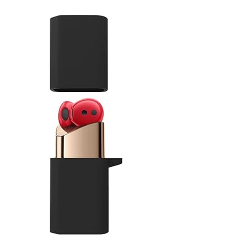 Ohrstöpsel-Hülle kompatibel für Huawei FreeBuds Lippenstift, Kopfhörer-Hülle, Kopfhörer-Hülle, schützende Ohrstöpsel-Box, kratzfestes Headset, Tragetasche, Ersatz (Schwarz) von N+B
