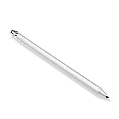 Trinkbarer Stylus-Stift für Touchscreens, universeller S-Pen-Ersatz mit hochempfindlichem Doppelkopf-Design, für alle widerstandsfähigen Mobiltelefone und Tablets (Silber) von N+B