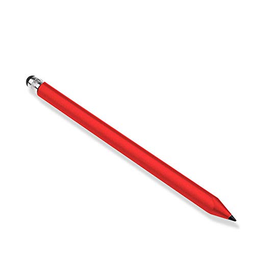 Trinkbarer Stylus-Stift für Touchscreens, universeller S-Pen-Ersatz mit hochempfindlichem Doppelkopf-Design, für alle widerstandsfähigen Mobiltelefone und Tablets (rot) von N+B