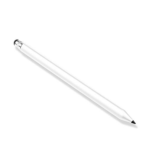 Trinkbarer Stylus-Stift für Touchscreens, universeller S-Pen-Ersatz mit hochempfindlichem Doppelkopf-Design, für alle widerstandsfähigen Mobiltelefone und Tablets (weiß) von N+B