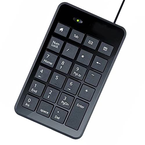 N/A/A USB-Tastatur mit 10 Tasten, kompakte Mini-Tastatur mit 23 Tasten für schnelle Finanzbuchhaltung | Numerische Tastatur mit leisen kompakten Nummern für Finanzbuchhaltung von N/A/A