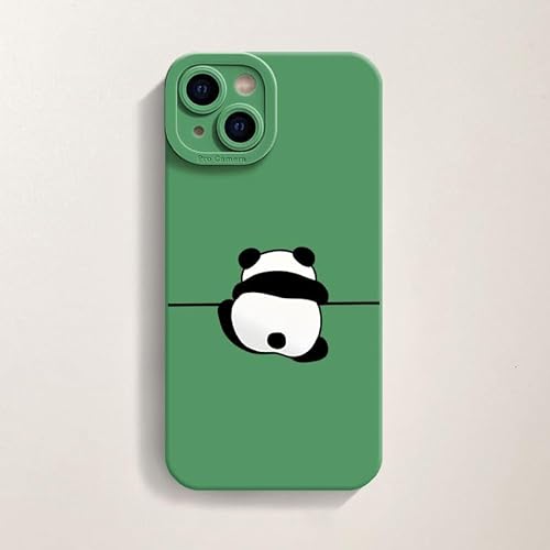 Cute Panda Wall Climbing Silikon iPhone 14 Pro Max Glas Displayschutzfolie inklusive Das neue iPhone mit der neuen iPhone Hülle ist schön und herausragend (Grün) von N\A