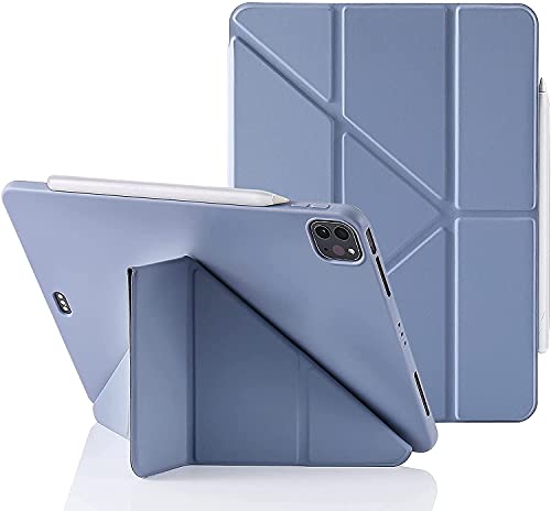 Hülle für iPad Pro 11 Zoll 2021/2020/2018, 5-in-1 Mehrere Betrachtungswinkel, Glatte Silikonhülle & Weiche TPU-Rückseite, Auto Sleep/Wake & Pencil 2 Charging Smart Folio von N\\A