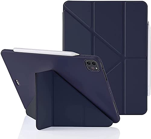 Hülle für iPad Pro 11 Zoll 2021/2020/2018, 5-in-1 Mehrere Betrachtungswinkel, Glatte Silikonhülle & Weiche TPU-Rückseite, Auto Sleep/Wake & Pencil 2 Charging Smart Folio von N\\A