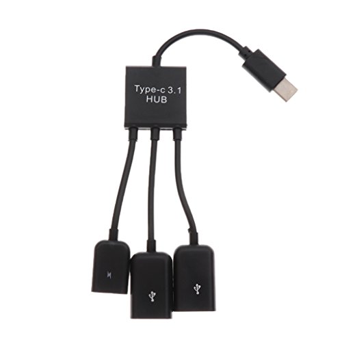 NA USB 3.1 Typ C Stecker auf Buchse 2 Dual USB A 2.0 + Micro USB 3 in 1 OTG HUB von N\A