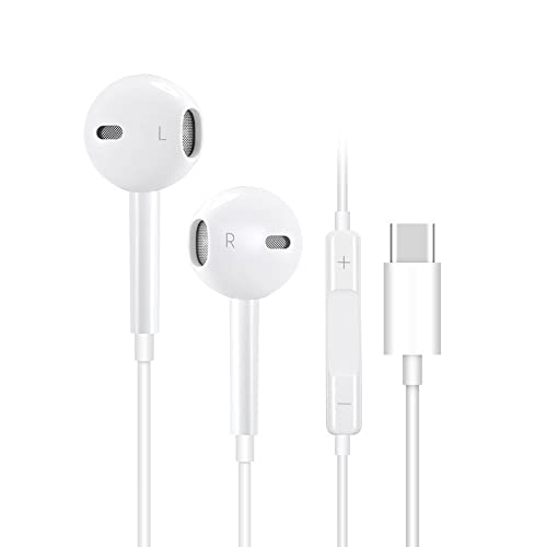 USB C Headphones,Type C Earphones In-Ear Wired Headphones with Mic and Volume Control,HiFi Stereo Noise Cancelling Earbuds Compatible with Huawei P30/Mate 30,Samsung S20,Google Pixel 4XL,One Plus 6T von N\\A
