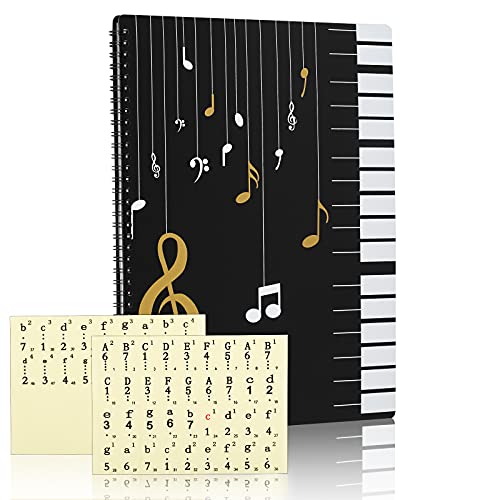 CHALA Notenmappe für Notenblätter A4 Größe chormappe mit Keyboard Aufkleber Klavier Notenmappe 60 Papier Dokumente Halter für Chor Klavier Musiker und Band Music Note CHALA Notenmappe für Notenblätter A4 Größe chormappe mit Keyboard Aufkleber Klavier Notenmappe 60 Papier Dokumente Halter für Chor Klavier Musiker und Band Music Note von Kopeme