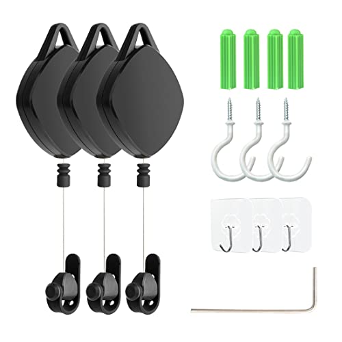 VR Cable Management 3/6PCS Silent VR Cable Pulley System für HTC Vive/Vive Pro/für Oculus Rifts/für Sony PS/für Windows VR/für Valve Index (3 Sätze (schwarz)) von N//B