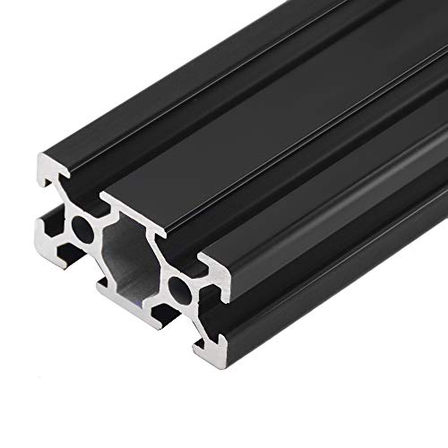 2pcs 400mm 2040 Aluminiumprofil Extrusions Frame Europäische Norm Eloxierte schwarze Linearschiene für 3D-Drucker und CNC-DIY-Lasergravurmaschine(400MM) von N\C