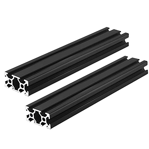 2pcs 600mm 2040 Aluminiumprofil Extrusions Frame Europäische Norm Eloxierte schwarze Linearschiene für 3D-Drucker und CNC-DIY-Lasergravurmaschine(600MM) von N\C