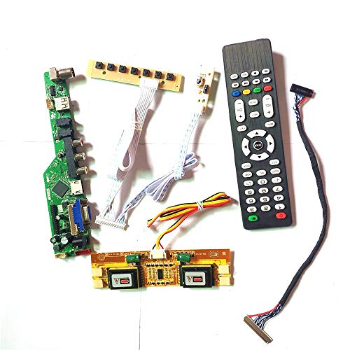Für M220Z1-L01/L02/L03 LCD Panel Monitor T.V53 Laufwerk Karte Board LVDS 4CCFL 30Pin HDMI VGA USB AV RF Tastatur + Fernbedienung + Inverter Kit (M220Z1-L02) von N\C