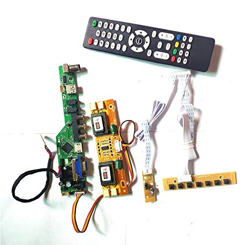 LM170E01-A4/A5 LVDS 4CCFL 30Pin T.V53 Drive Card Board LCD Panel Monitor Tastatur + Fernbedienung + Inverter HDMI VGA USB AV RF DIY Kit (LM170E01-A5) von N\C