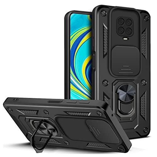 LOCLOUD Hülle für Xiaomi Redmi Note 9S / 9 Pro, Kameraschutz Handyhülle mit 360 Grad Ring Ständer Weich TPU Bumper Stoßfest + Hart PC Rückseite Kratzfest Tough Armor Schutzhülle - Schwarz LOCLOUD Hülle für Xiaomi Redmi Note 9S / 9 Pro, Kameraschutz Handyhülle mit 360 Grad Ring Ständer Weich TPU Bumper Stoßfest + Hart PC Rückseite Kratzfest Tough Armor Schutzhülle - Schwarz von NC