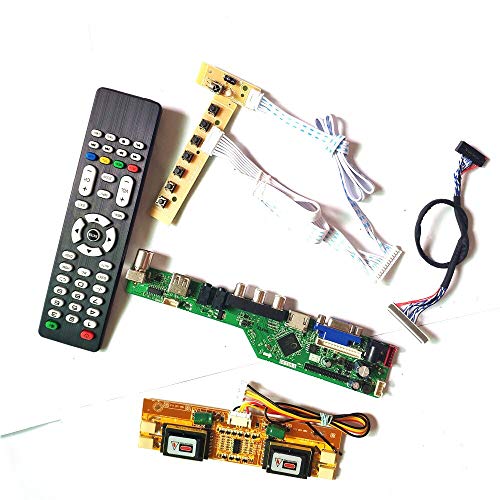 LTM170EX-L21/L31 Tastatur + Fernbedienung + Wechselrichter LVDS 4CCFL 30Pin LCD Panel Monitor T.V53 Drive Card Board HDMI VGA USB AV DIY Kit (LTM170EX-L21) von NC