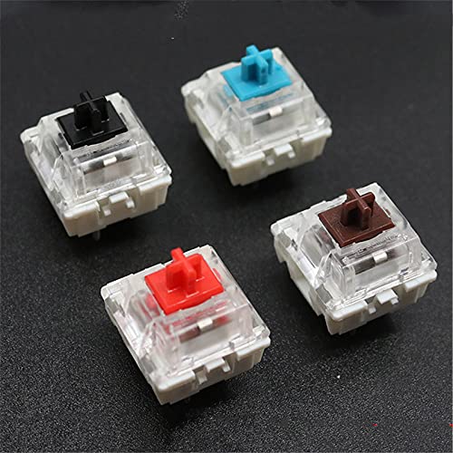 NC 100pcs Mechanische Tastatur Schwarz Blau Braun Rot Schlüsselschalter Für Ciy-Buchsen SMD 3-Pin Dünne Pins Kompatibel mit Mx-Schalter (rot) von N\C