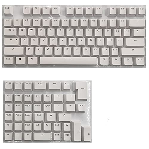 NC 110 Tasten PBT-Tastenkappen für mechanische Mini-Tastatur, kompatibel für 61/64/68/71/82/84-Layout-Tastatur mit transparenten RGB-Buchstaben (Dunkelblau) von N\C