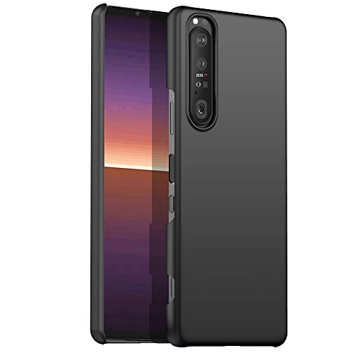 NC Amosry Kompatibel für Sony Xperia 1 III Hülle Slim Fit Anti Fall Matte Hard Case Full Protective Cover für Sony Xperia 1 III (Schwarz) von N\C