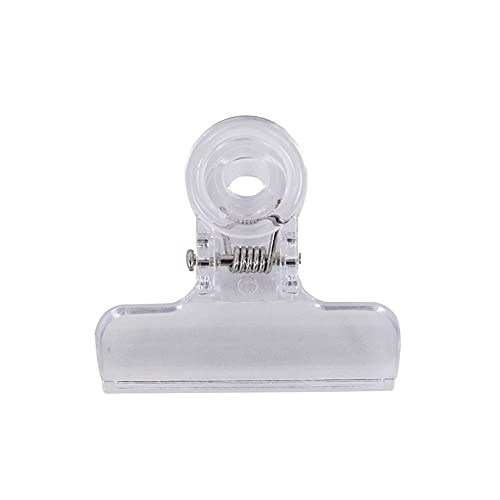 NC Pack of 20 Clear Colour Plastic Bulldog Binder Clips Office Binder Clips Hinge Paper Clip for Office Hinge Clips von NC