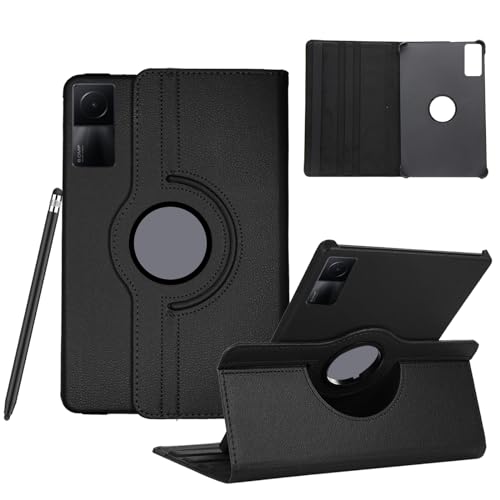 Heremore Hülle Kompatibel mit Xiaomi Redmi Pad SE 11 Zoll 2023 Tablette, 360° Drehbar Multi-Winkel PU Leder Schutzhülle von N\H