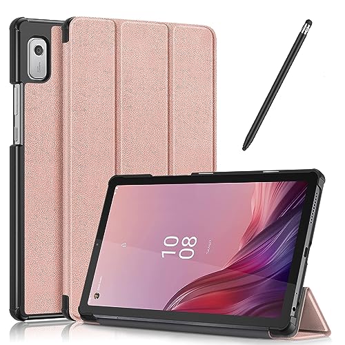 Heremore Hülle Tasche Kompatibel mit Lenovo Tab M9 2023 9 Zoll TB-310FU, Dreifach Falt Klapp Schutzhülle von N\H